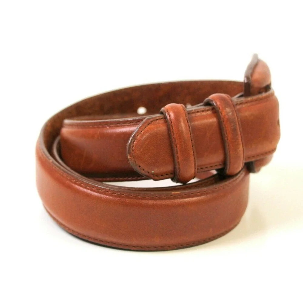 VTG Nordstrom BROWN GENUINE LEATHER 1 1/8"Wd CASUAL DRESS WOMEN'S BELT XL (41D - Picture 5 of 10